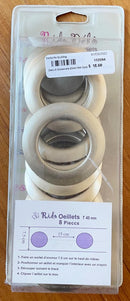 Deko 8 Grommets 40mm Mat Gold