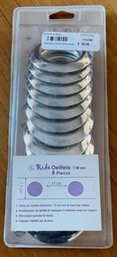 Deko 8 Grommets Shiny Silver