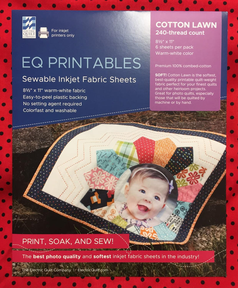 EQ Printables Lawn Inkjet Fabric Sheets