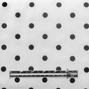 White w Black Polka Dots
