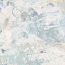 108" Wide Paint, Blue & Tans with Gray