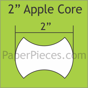 Paper Pieces 2" Apple Core