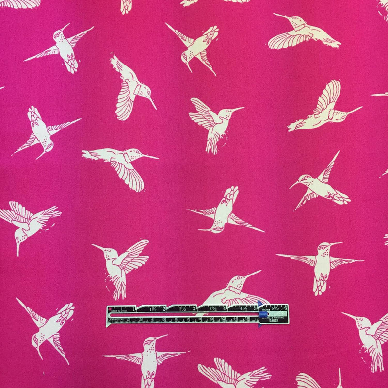 Cream Hummingbirds on Pink