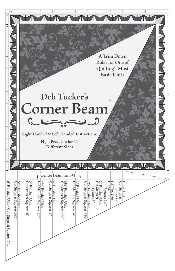 Corner Beam Tucker Ruler Template & instructions