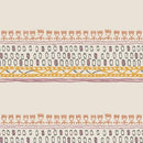 Purple & Mustard Stripe on Tan