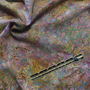 Paisley Rayon purple on blue a