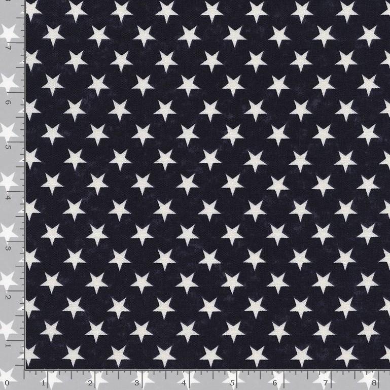 White Stars on Dark Navy Blue