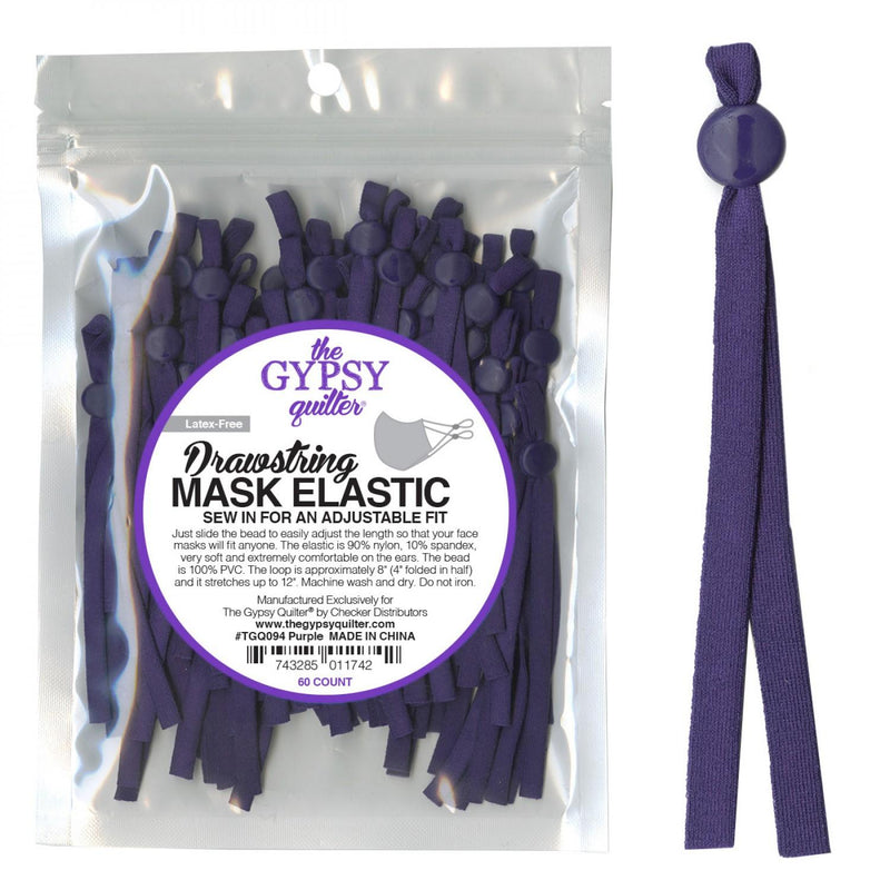Drawstring Mask Elastic Purple