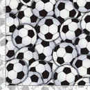 Sport Soccer balls on black