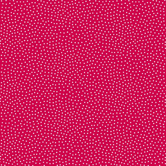 Red w Scattered White Dots Freckle Dot