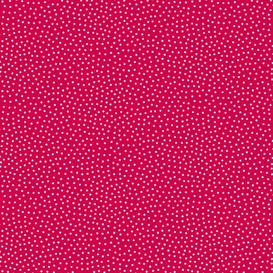 Red w Scattered White Dots Freckle Dot