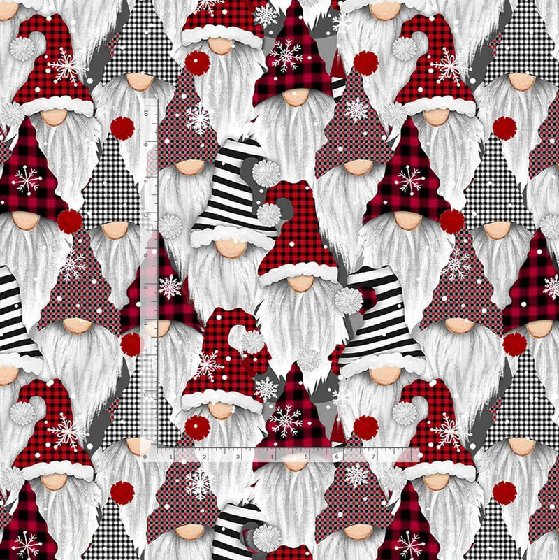 Packed Holiday Gnomes Red, Black, and White Hats