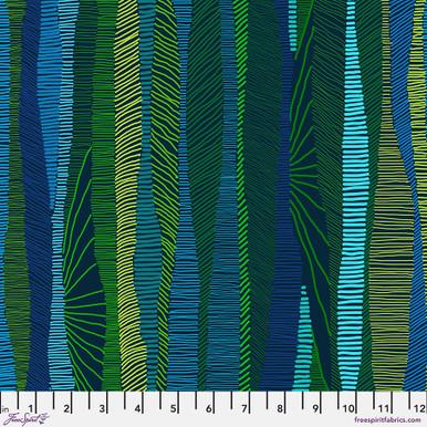 Blue Green & Teal Grass Stripe