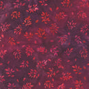 Red Maroon w Leaf Sprigs Hint of Purple