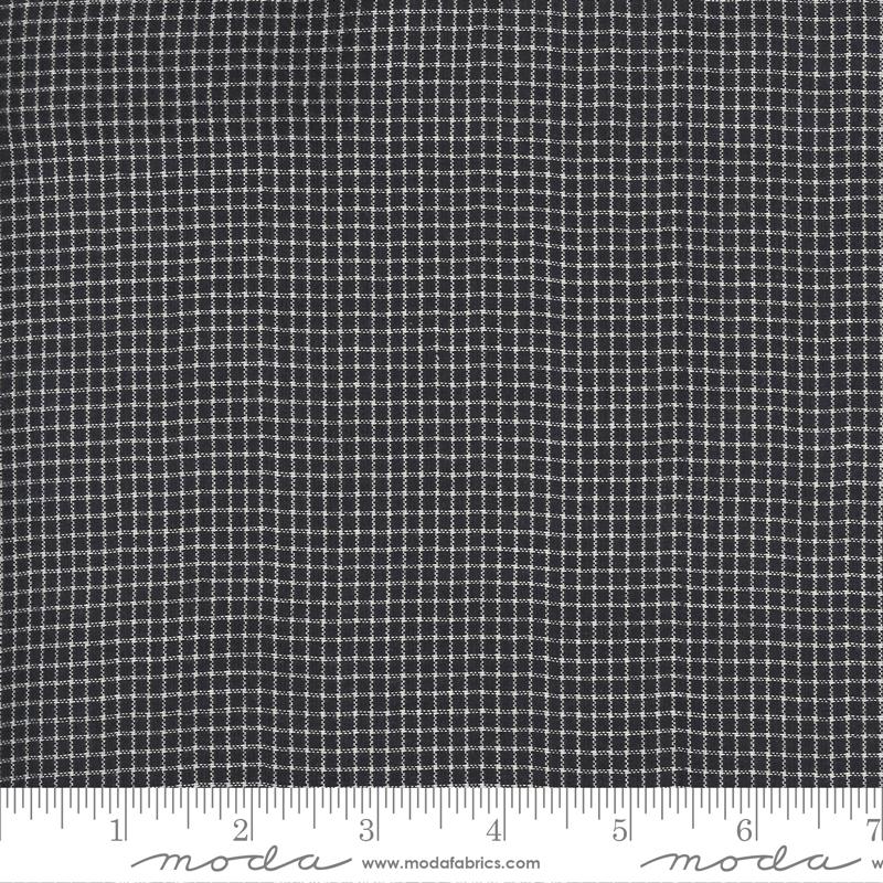 Woven Black w White Grid