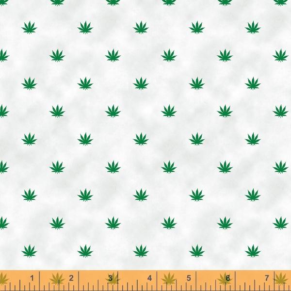 White w Mini Green Cannabis