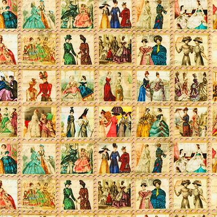 Victorian Ladies Square Stamps