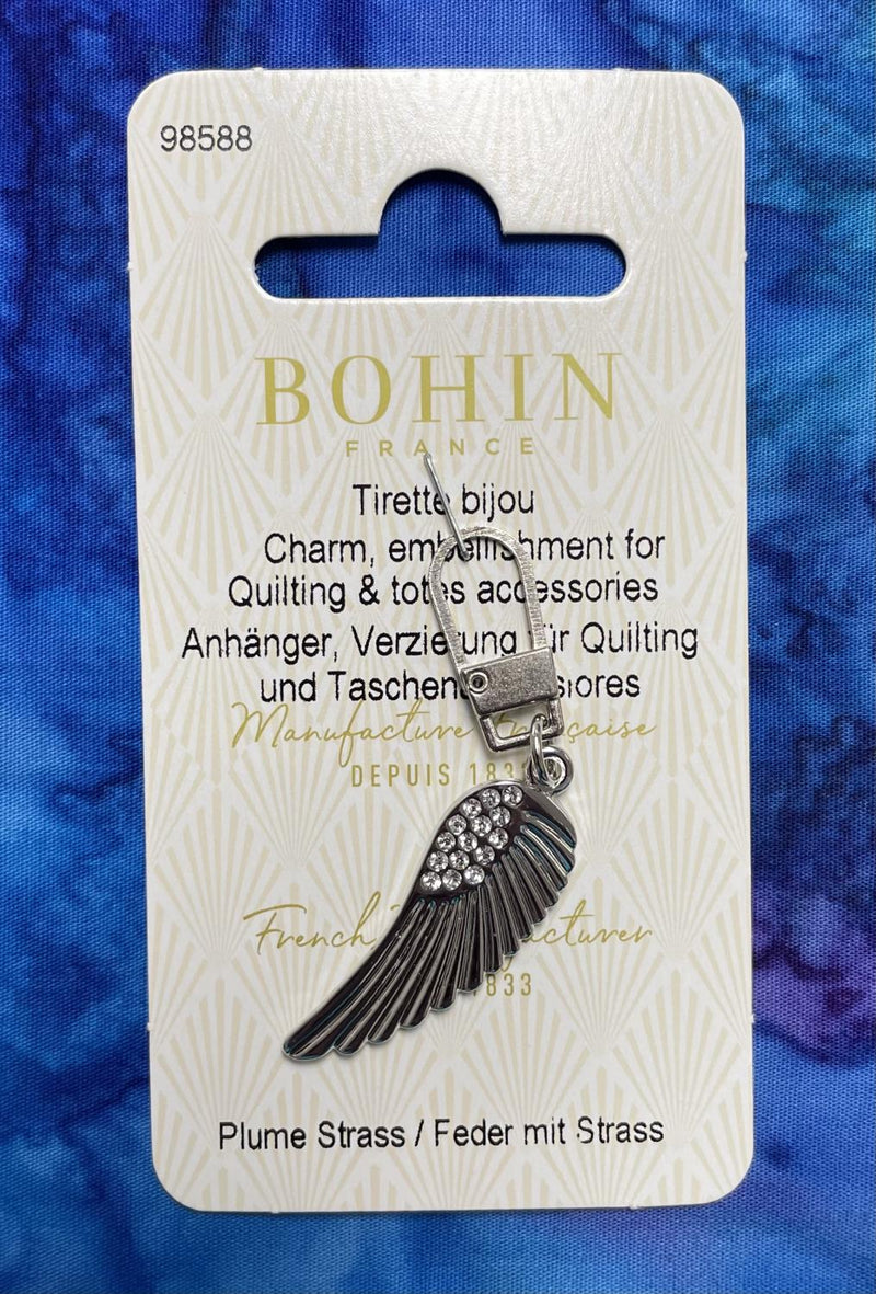Bohin Silver Feather Charm