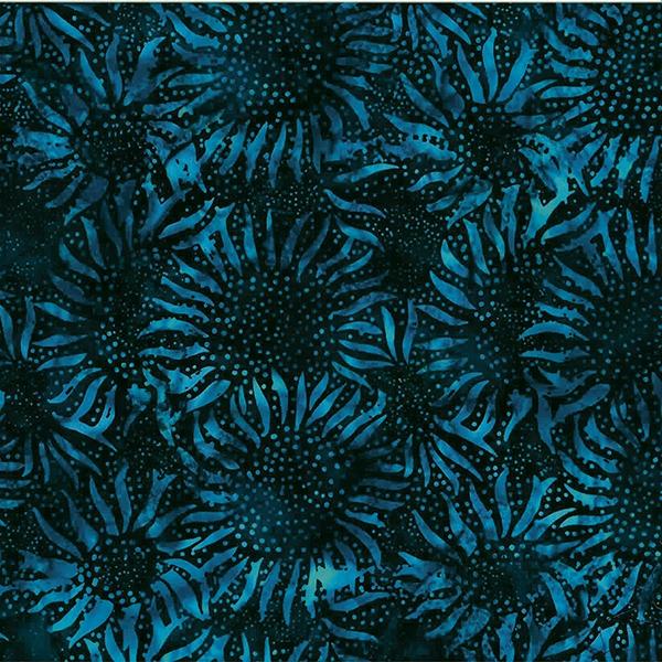 Sunflower Batik Blue on Navy