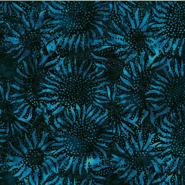 Sunflower Batik Blue on Navy