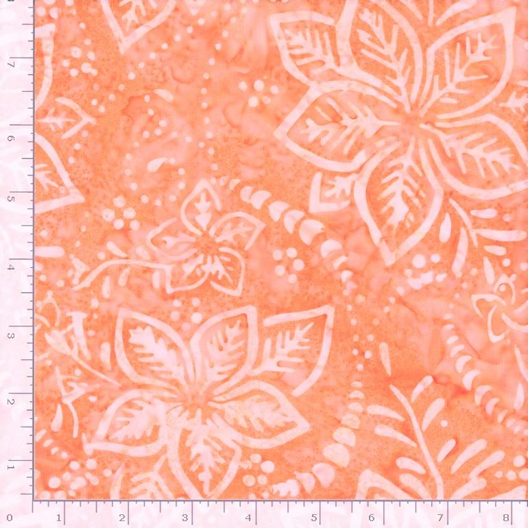 SALE: Peach Tonal Floral Batik