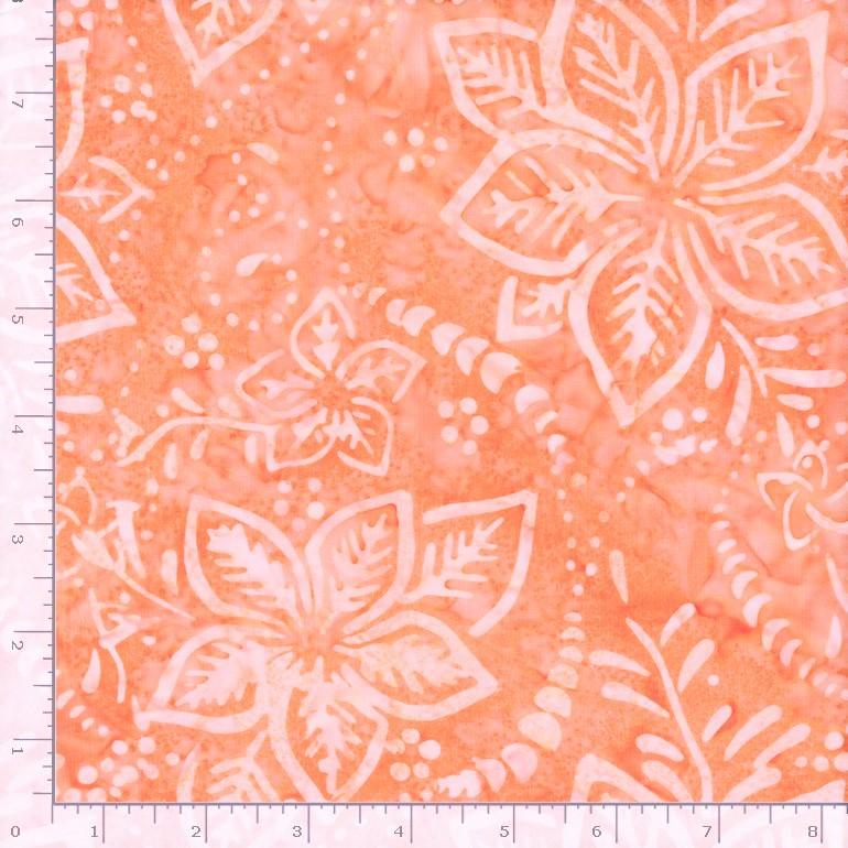 Peach Tonal Floral Batik