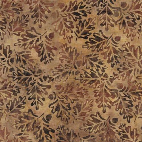 Batik Brown Leaf & Acorn