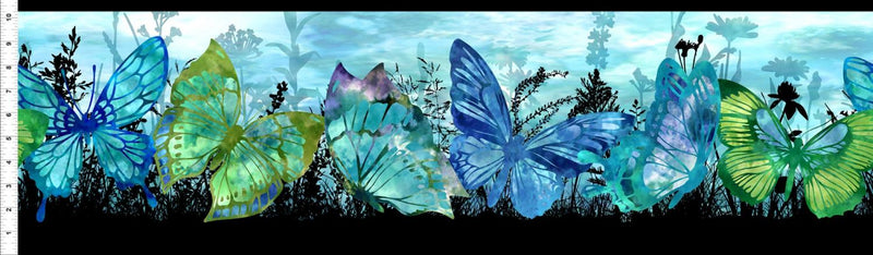 Blue Border w Butterflies