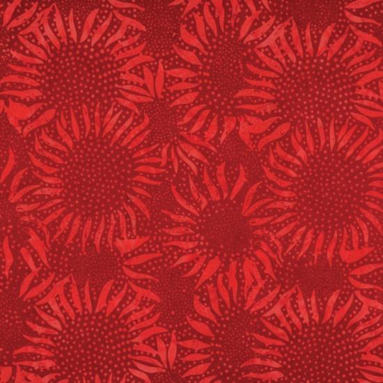 Batik Red Sunflower Tonal