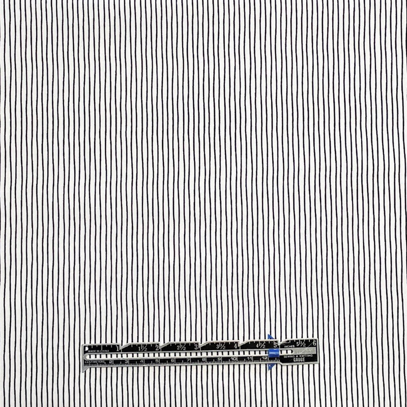 White w Black Pinstripes
