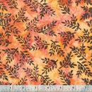 SALE: Orange Batik w Ppl Gray Sprigs Flavors of Fall, Ember Twigs