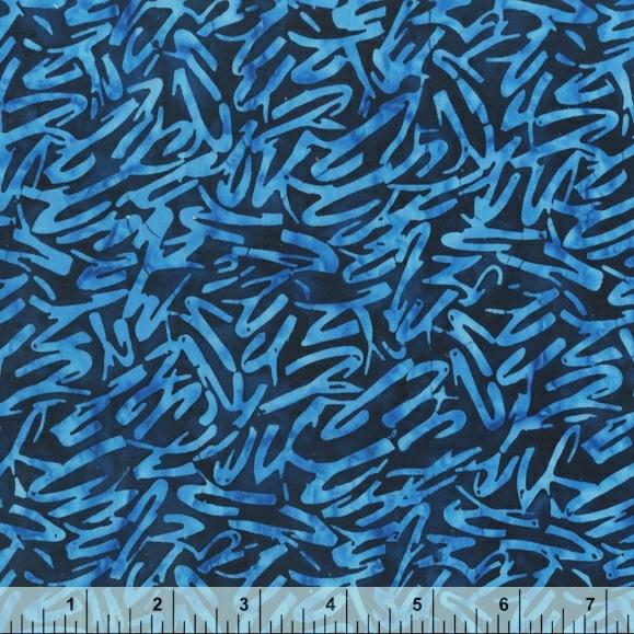 Batik Dk Blue w Lt Scribbles