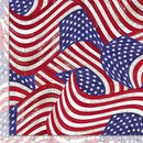 Packed Waving USA Flags