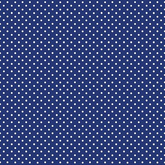 White Dots in Rows on Dk Blue