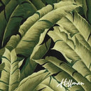 Ylw Grn Tropical Leaves on Blk