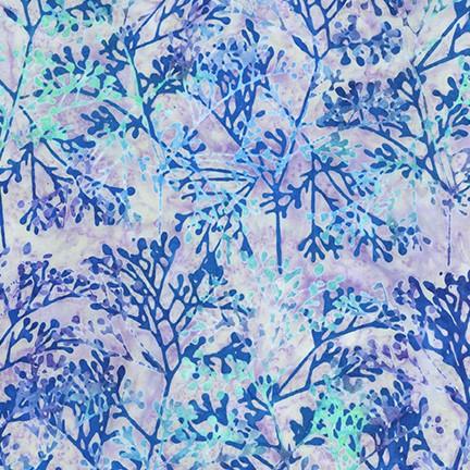 Batik Br Blue Stem on Lavender