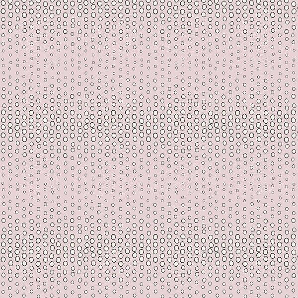 White Multi Size Dots on Pink