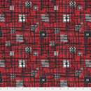 Red w Black Lines & B&W Square