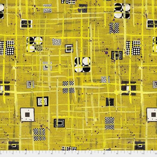 Yellow w B&W Squares