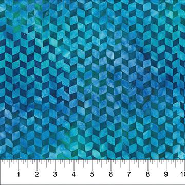 Turq & Purpl Herringbone Batik