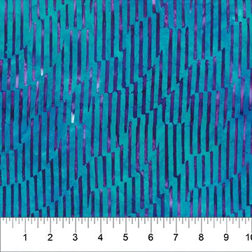 Turquois & Purple Stripe Batik