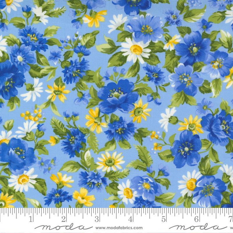 Daisy Bouquet Blue and Yellow Floral Wildflower Daisy Packed F loral