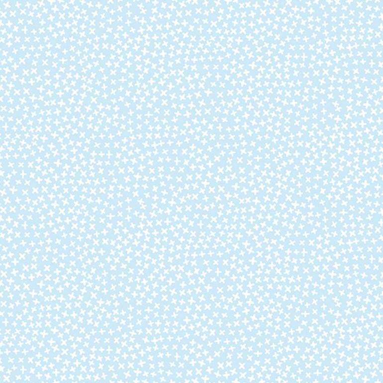 Powder Blue Flannel with Tiny Stars