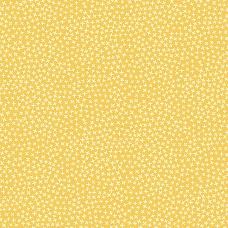 Bright Yellow Flannel with Tiny Stars