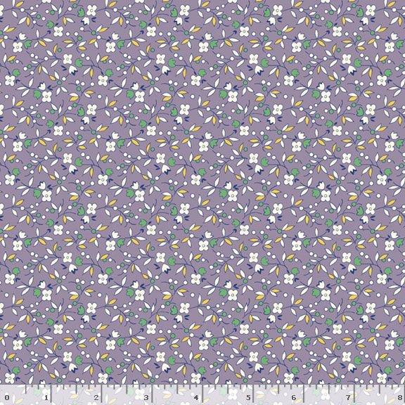 Purple w White Vintage Flowers