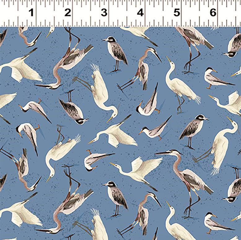 Sea Birds on Blue