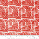 White w Orange Lines in Square