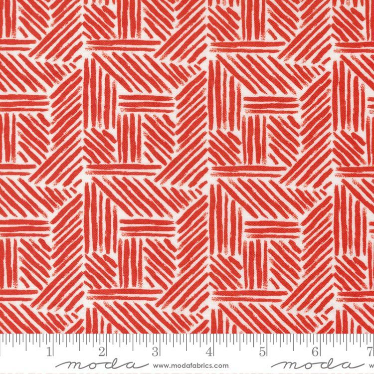 White w Orange Lines in Square