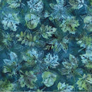 Teal Batik w Leaves
