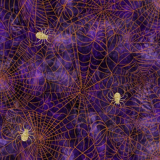 Purple w Orange Webs & Spiders